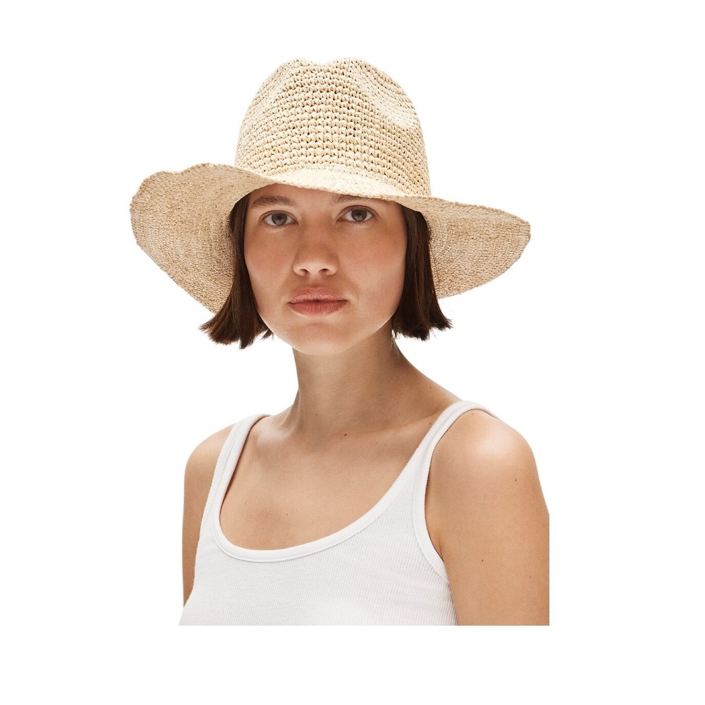 J. Crew Raffia Cowboy Hat Natural Straw Western Packable S/M